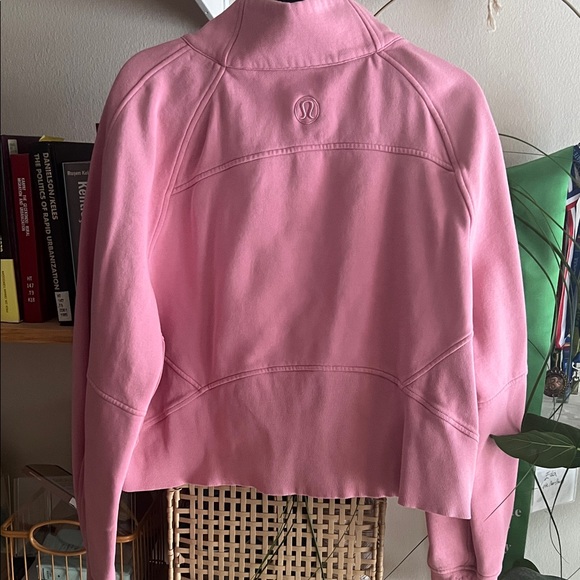 Lululemon Pink Quarter-Zip Pullover Sweatshirt L-XL - Picture 4 of 5